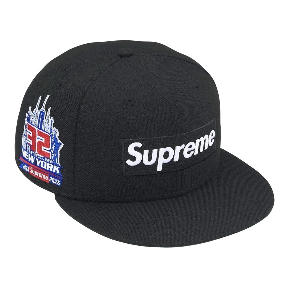 Supreme Shop Anniversary Box Logo New Era Size 8 Black - New York 2026 SS26 NEW